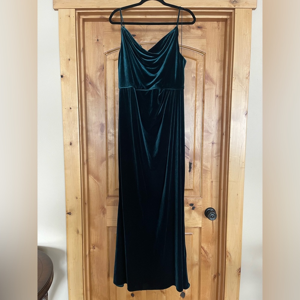Emerald Green Velvet Maxi Dress